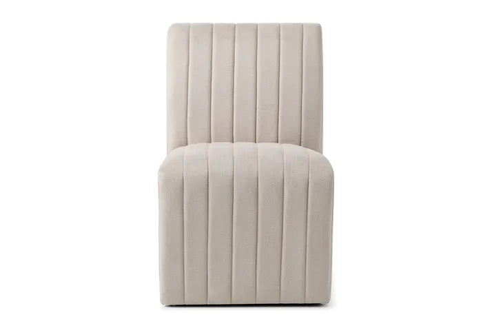 Premium Jessica Dining Chairs Set of 2 - Modern Upholstered Side Chairs with Wooden Legs for Kitchen, Dining Room & Home Decor
