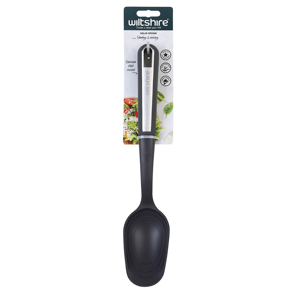 Aspire Solid Spoon - Durable Stainless Steel Spoon for Cooking, Baking & Serving - Perfect for Kitchen, Camping & Outdoor Dining