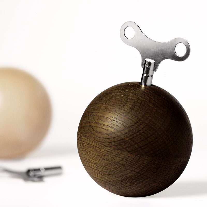 Mozart Kugel Music Box - Dark Oak Wooden Musical Sphere | Elegant Home Decor & Gift for Music Lovers | Perfect for Living Room, Bedroom, or Office Display