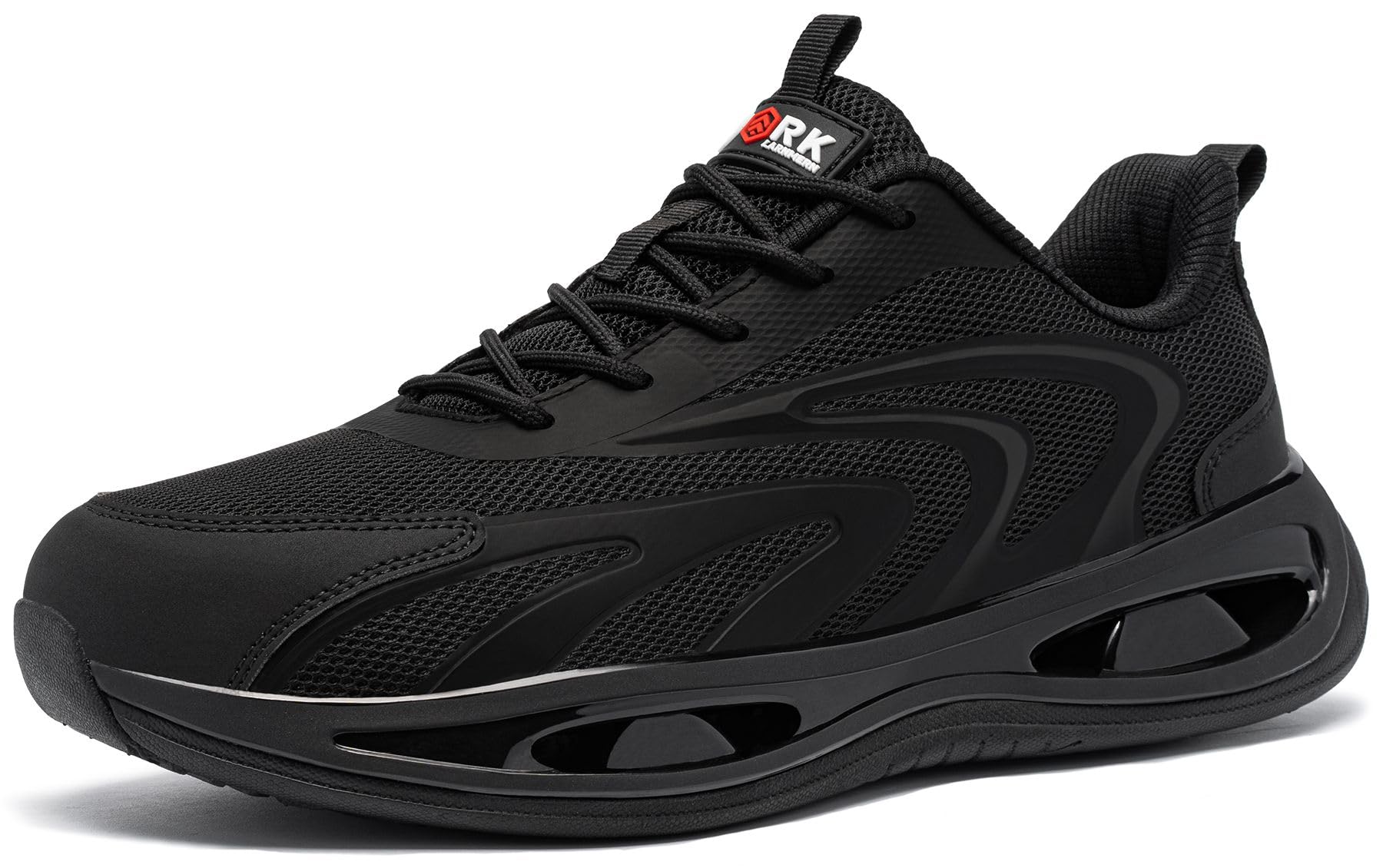 **LARNMERN Women's Steel Toe Work Shoes - Lightweight Safety Sneakers, Breathable & Comfortable for Construction, Warehouse & Outdoor Work**