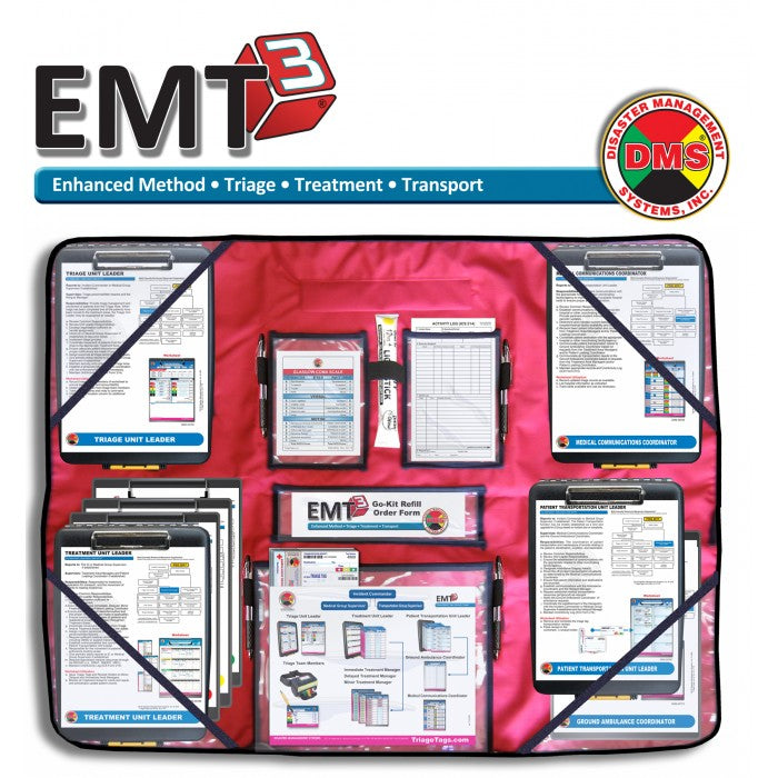 EMT3® 8 Position MCI Go Kit - Premium First Responder Emergency Medical Bag for EMT, Paramedics & Disaster Preparedness - Ideal for Mass Casualty Incidents, Trauma Kits & Field Emergencies