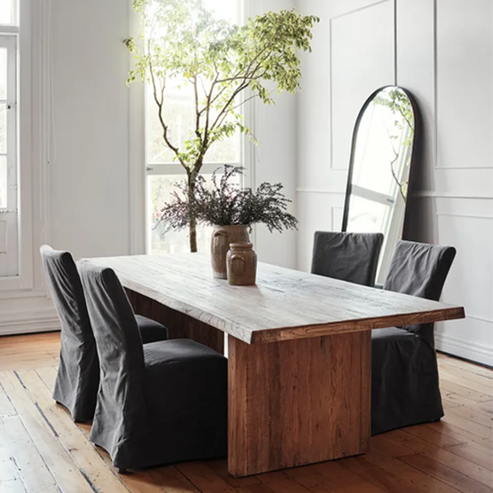 Menorca Dining Table 280cm - Modern Large Wooden Dining Table for 8-10 People - Perfect for Family Gatherings & Dinner Parties