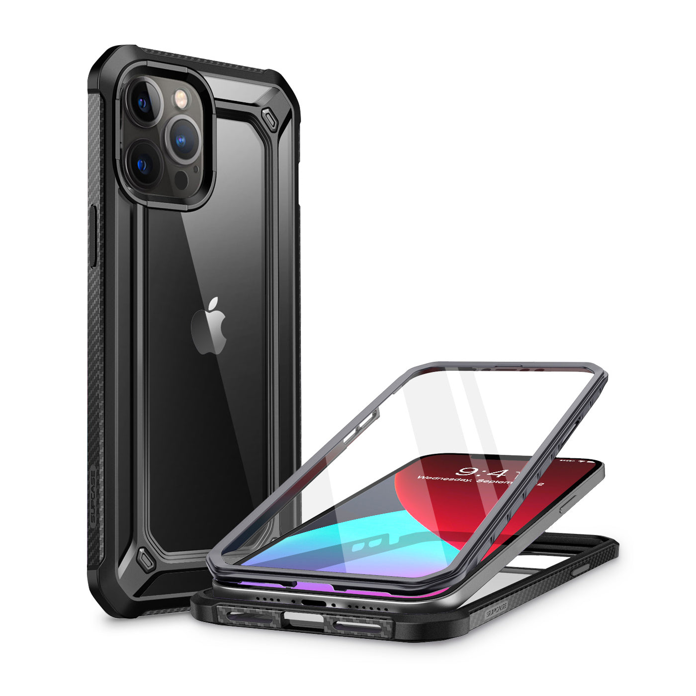 iPhone 12 Pro Max 6.7 inch Case - Unicorn Beetle Pro EXO Series Rugged Clear Protective Cover with Built-in Screen Protector | Shockproof, Drop Protection for Everyday Use & Outdoor Activities