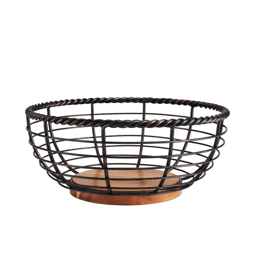 Round Rope Fruit Basket - Natural Handwoven Storage Basket for Kitchen, Dining Table, and Farmers Market - Perfect for Organizing Apples, Oranges, and Fresh Produce
