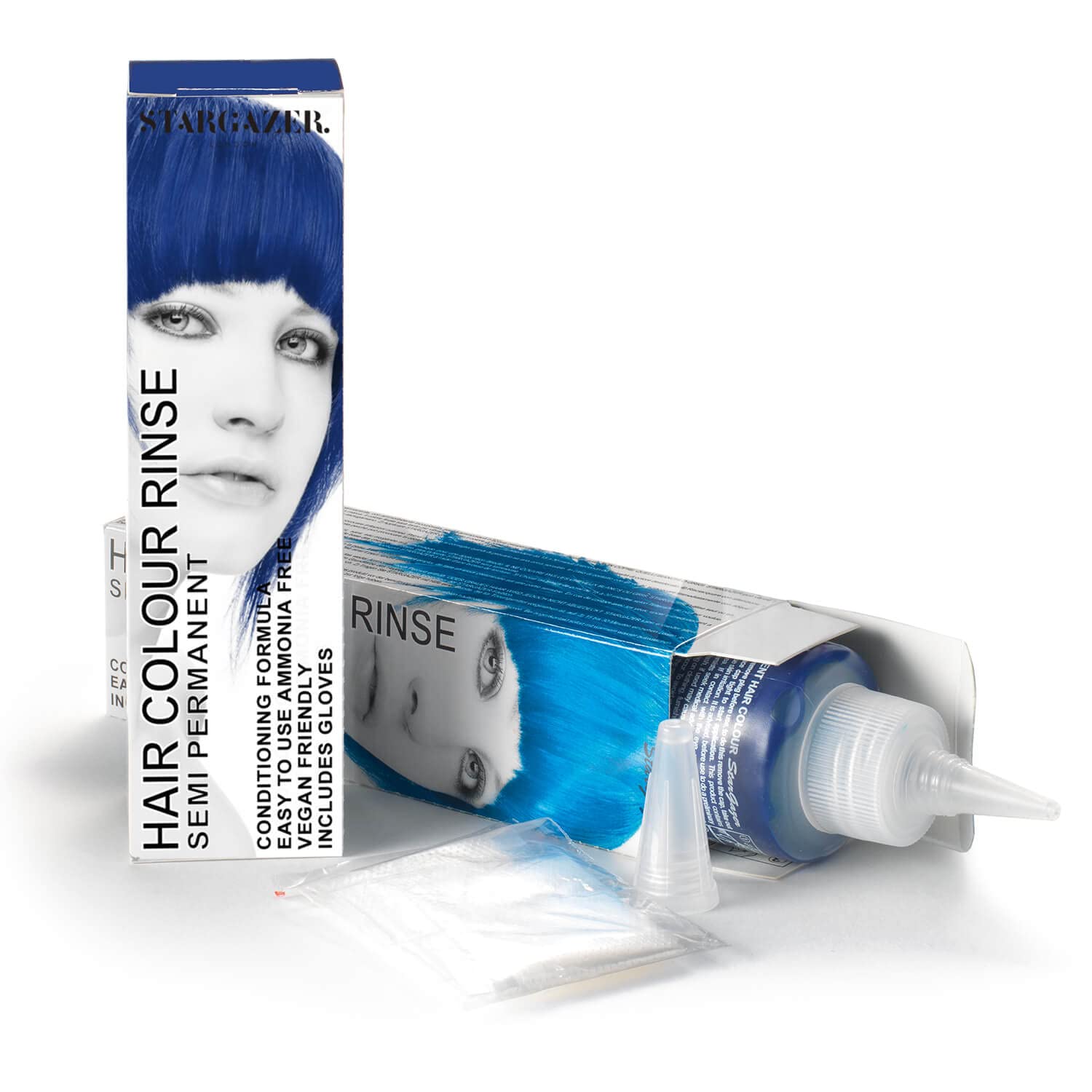 StarGazer Semi-Permanent Hair Dye - Ammonia-Free Royal Blue Hair Color with Gloves | Vegan & Cruelty-Free Hair Color for Vibrant DIY Coloring at Home