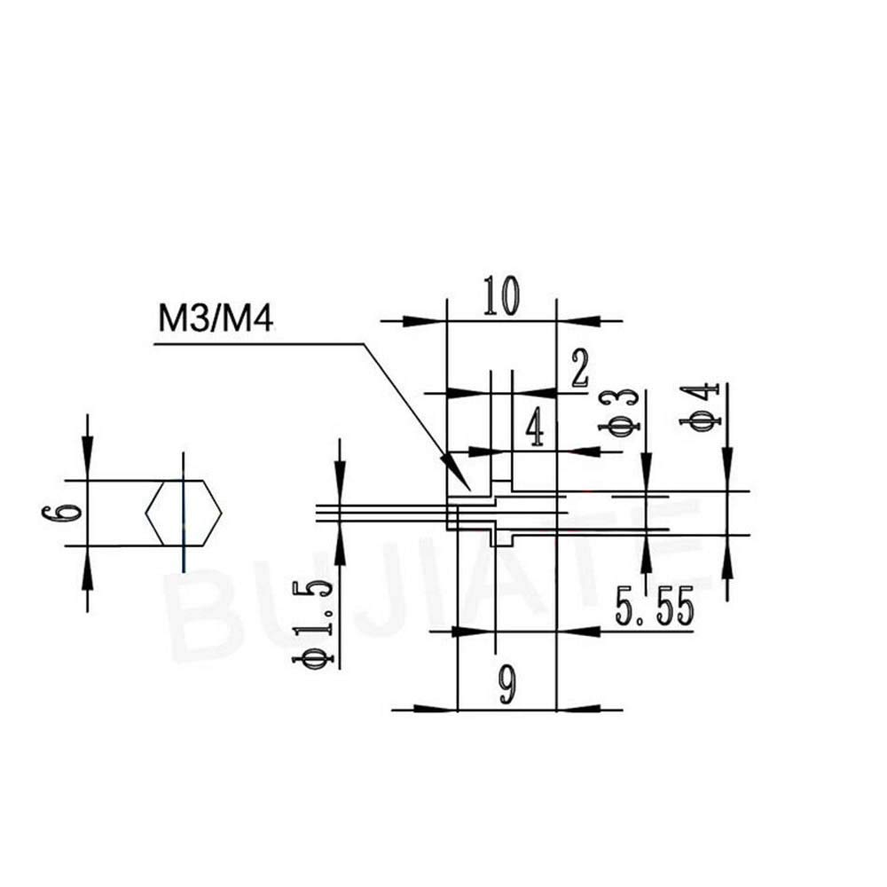K-Type Thermocouple Temperature Sensor with M4 Thread Screws - 1Pcs for 3D Printer, CNC Machine & Industrial Equipment - High Precision Heat Measurement Tool