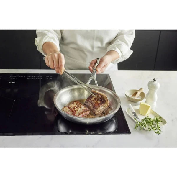Demeyere Premium Stainless Steel Cookware Set - 5-Piece Nonstick Frying Pans for Professional Cooking & Home Kitchen Use | Induction Compatible, Oven Safe & Dishwasher Safe