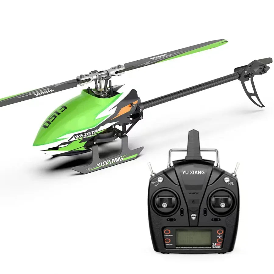 Yuxiang F150 6CH 6-Axis Gyro 3D/6G RC Helicopter with Dual Brushless Direct Drive Motor - Flybarless Design for Indoor/Outdoor Aerial Stunts & Beginner Pilots