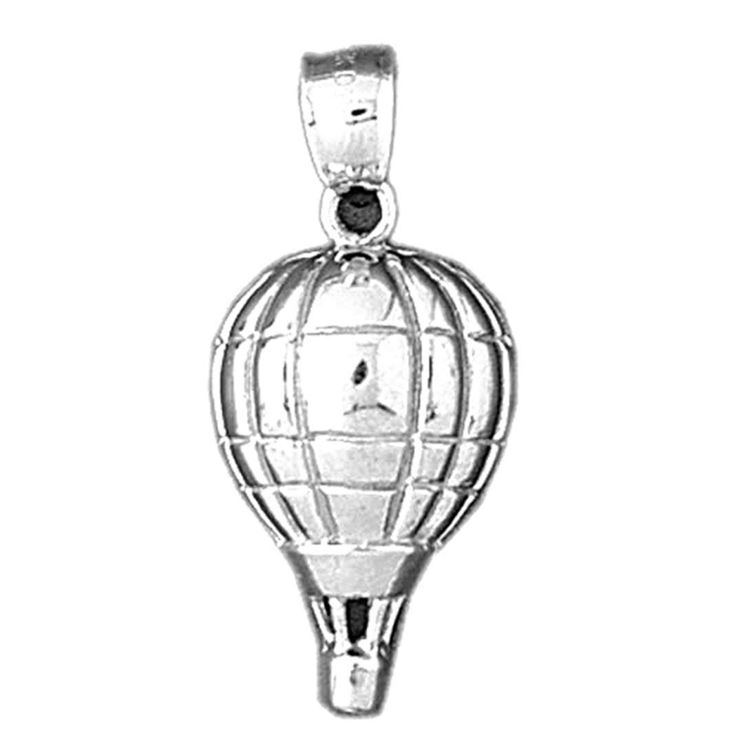 14K White Gold Hot Air Balloon & Skydiving Lever Back Earrings | Handmade in USA | Perfect for Travel Lovers, Adventure Jewelry Gift for Women