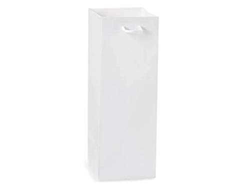 10 White Kraft Wine Gift Bags 4.5x13