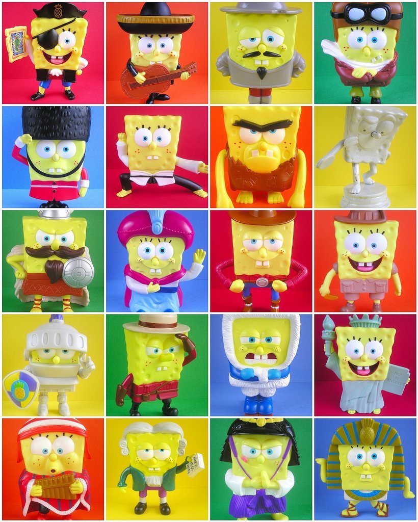 Burger King SpongeBob Lost In Time Kids Meal Toy Set - 2005 Collectible Fast Food Memorabilia for SpongeBob Fans & Nostalgic Collectors | Perfect for Display, Gifts, and 2000s Pop Culture Collections