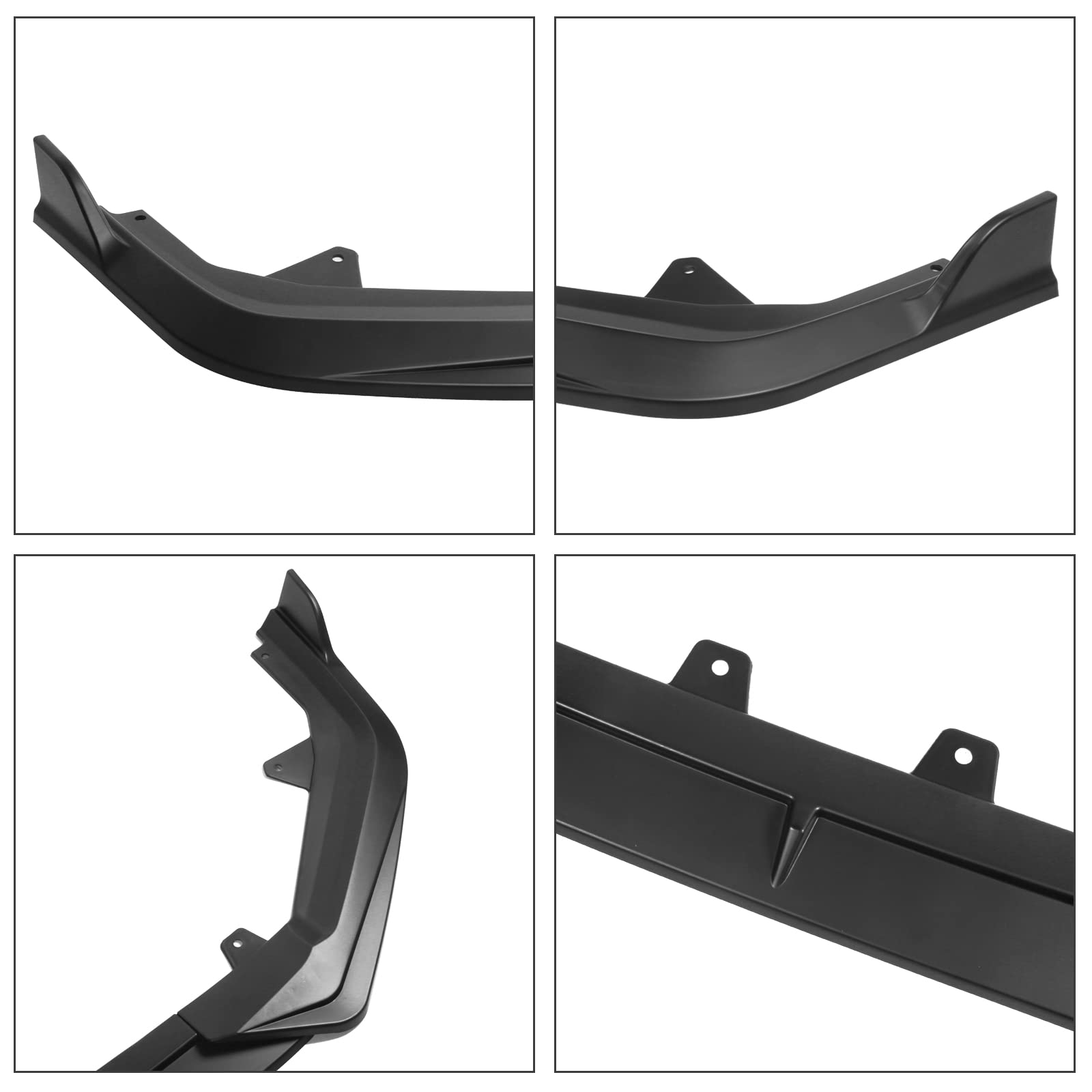 IKON MOTORSPORTS Front Bumper Lip for 2022-2024 Honda Civic 11th Gen Sedan & Hatchback - Matte Black PP Lower Lip Spoiler Body Kit | Enhances Aerodynamics & Sporty Look for Street Racing & Car Shows