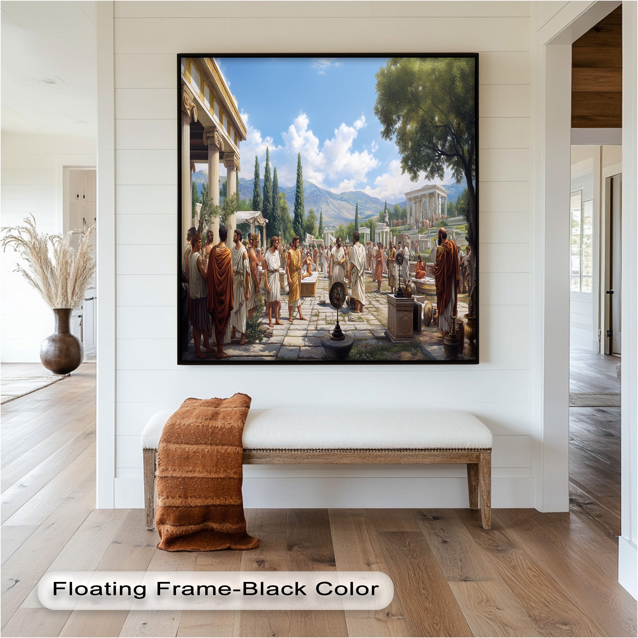 Agora of the Ancients - Greek Mythology Oil Painting Wall Art for Home Decor, Office & Gift