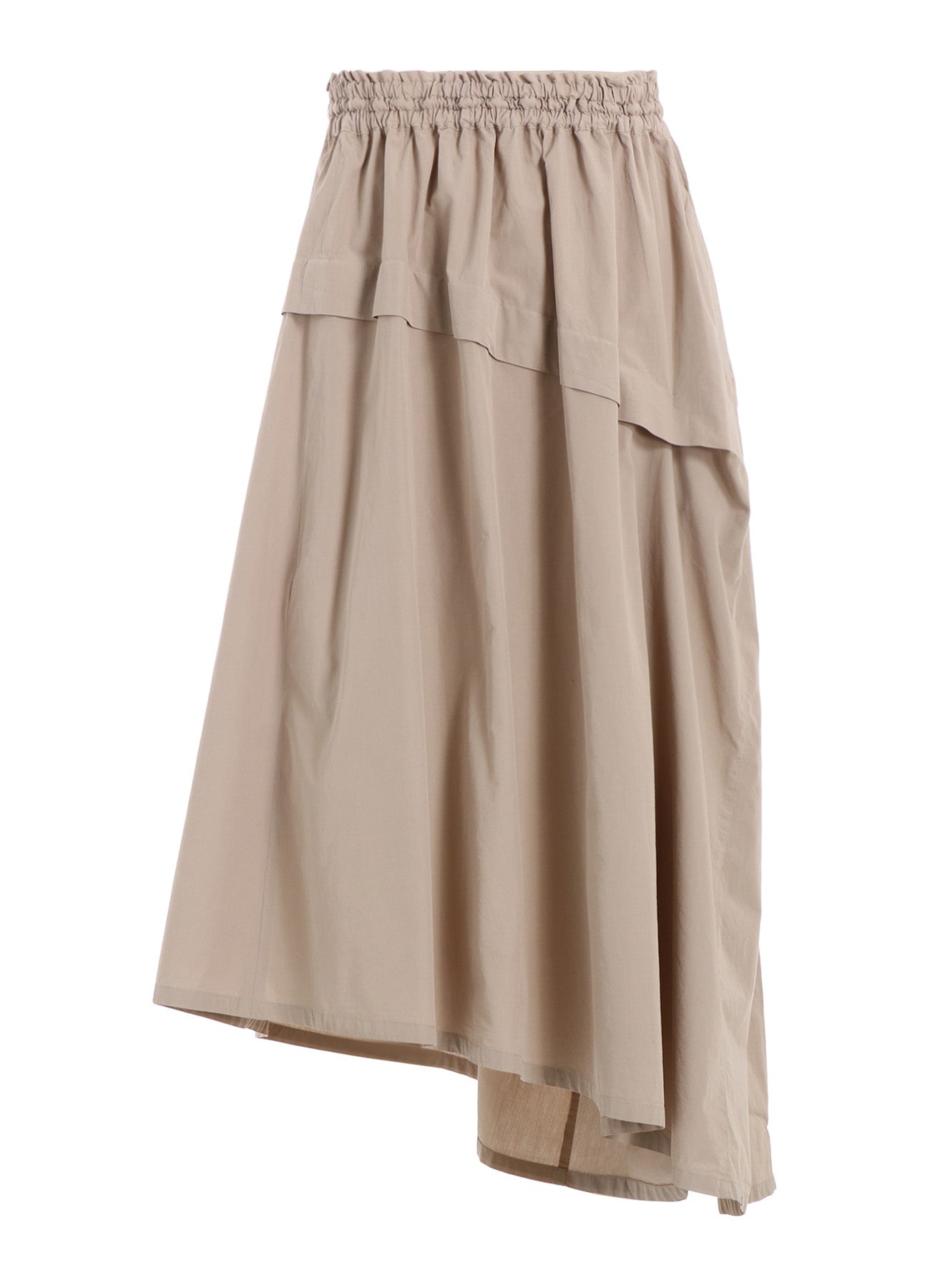 Stylish Cotton Broad Garment Dyed Right Tucked Asymmetric Skirt - Women's Fashion Skirt for Casual Wear, Office Outfits & Special Occasions