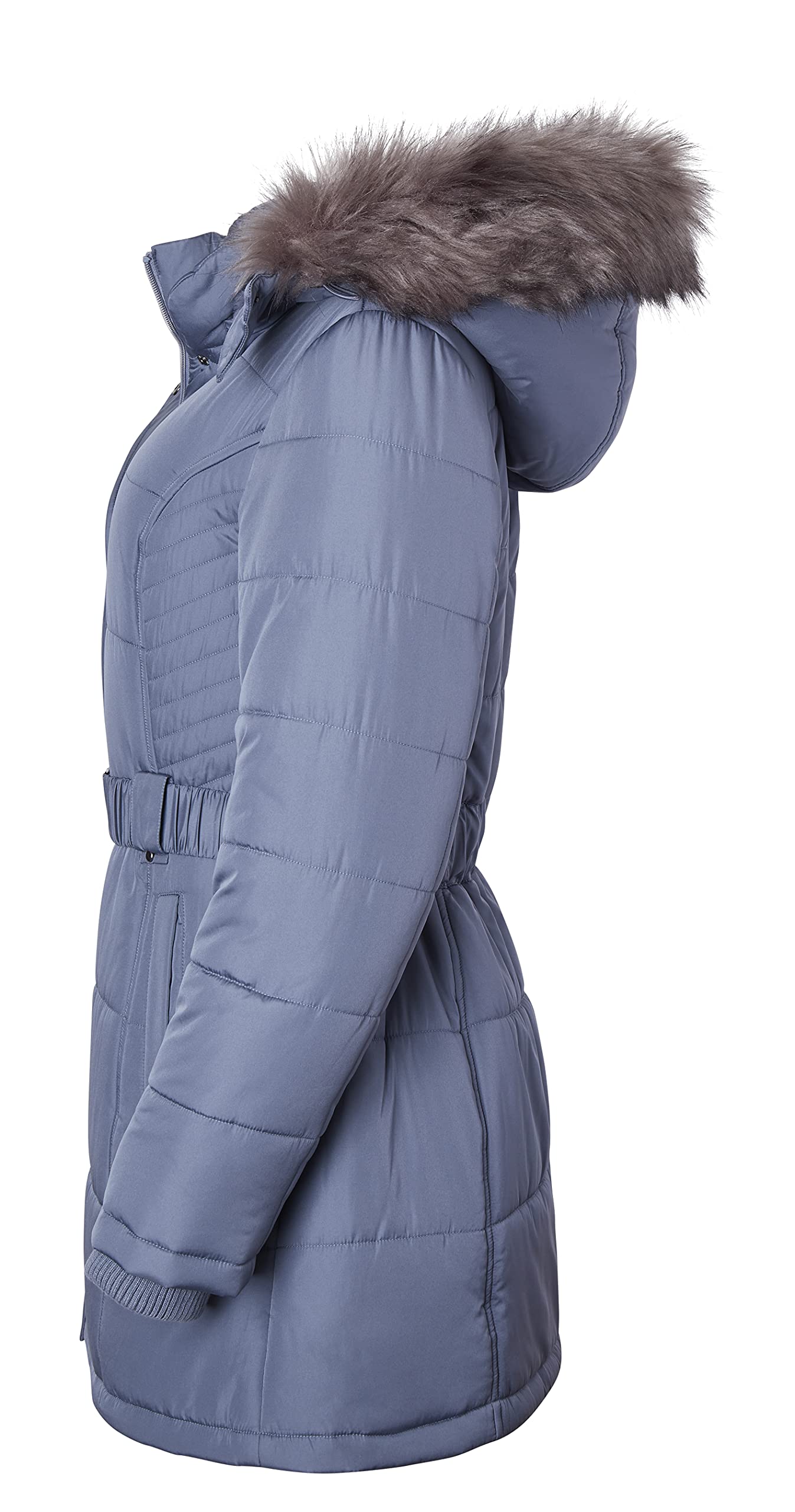 Sportoli Women's Down Alternative Parka - Long Winter Puffer Coat with Faux Fur Hood | Warm Winter Jacket for Outdoor Activities, Snow Sports & Cold Weather