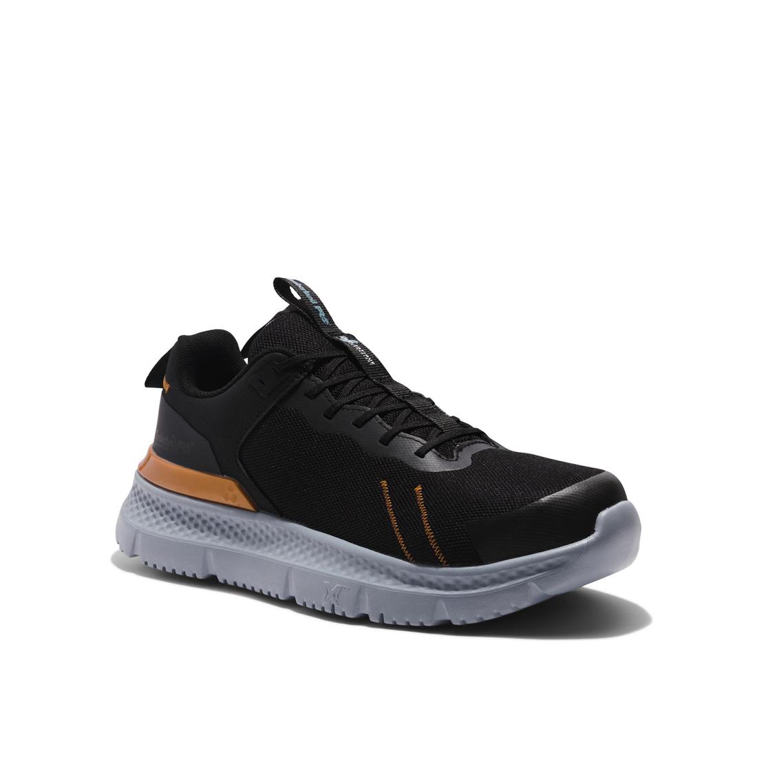 Setra Composite Toe Work Shoes for Men - Black & Grey Safety Boots with Slip Resistance | Ideal for Construction, Warehouse & Industrial Work