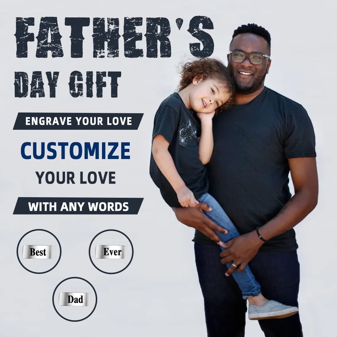 Personalized Dad Bracelets for Father's Day - Custom Engraved Name Gifts for Husband, Best Father's Day Present from Wife - Perfect for Anniversary, Birthday & Special Occasions
