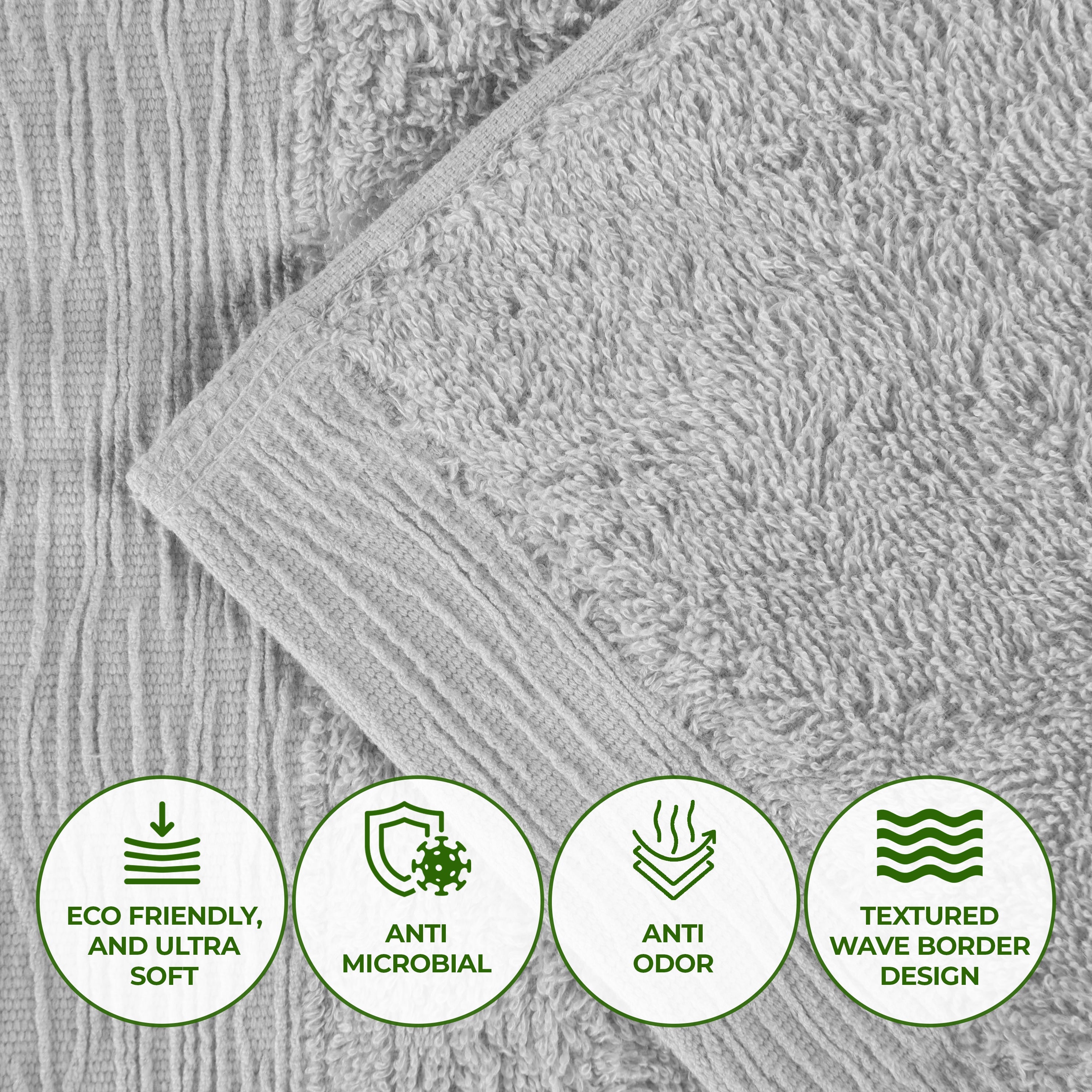 Eco-Friendly Bamboo Rayon Bath Towel Set of 2 - Ultra Soft & Absorbent Bath Sheets for Spa, Gym & Luxury Bathroom Experience