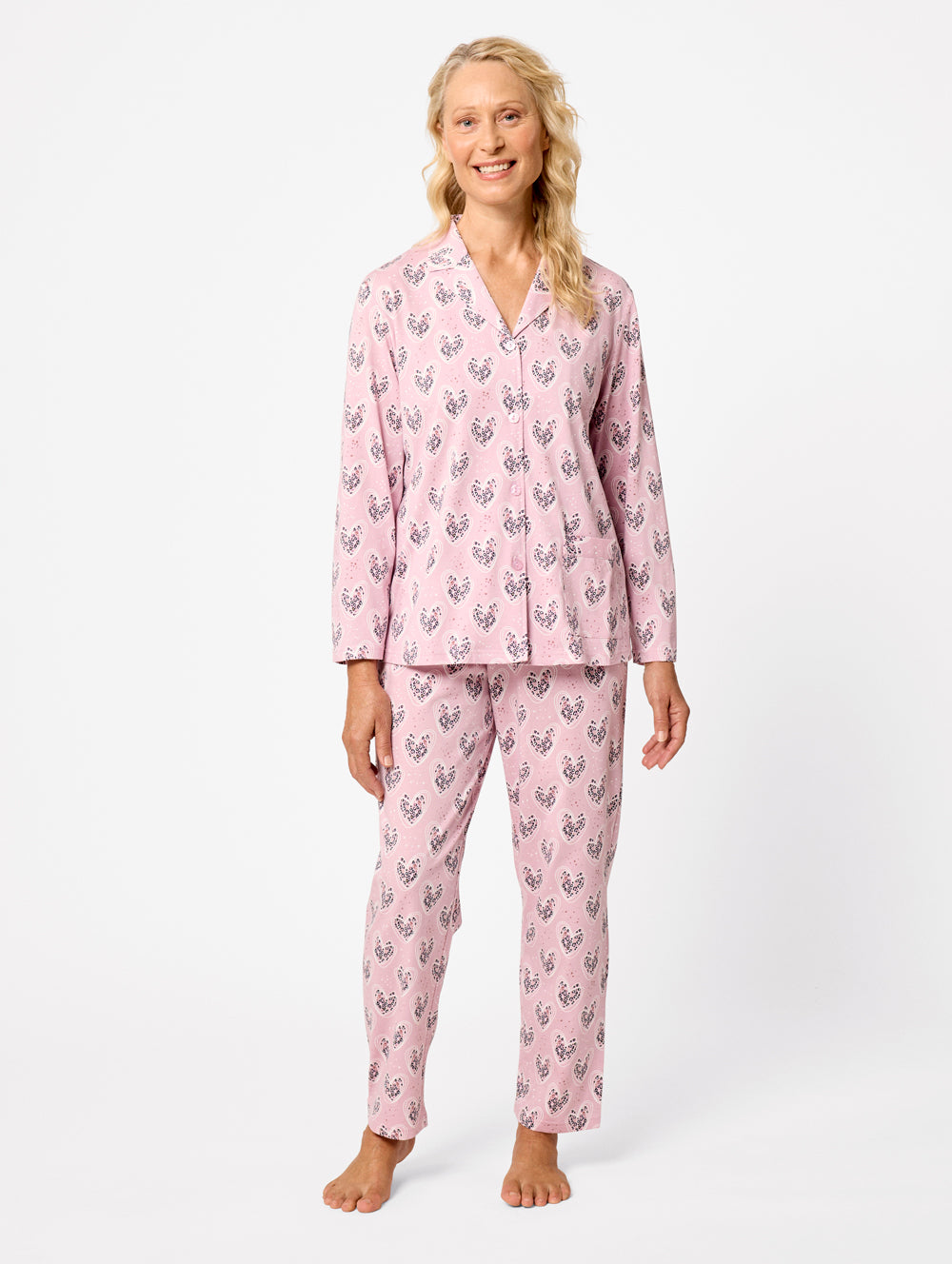 Wild Love Women's Soft Cotton Pajama Set - Cozy Sleepwear for Relaxing at Home & Lounging