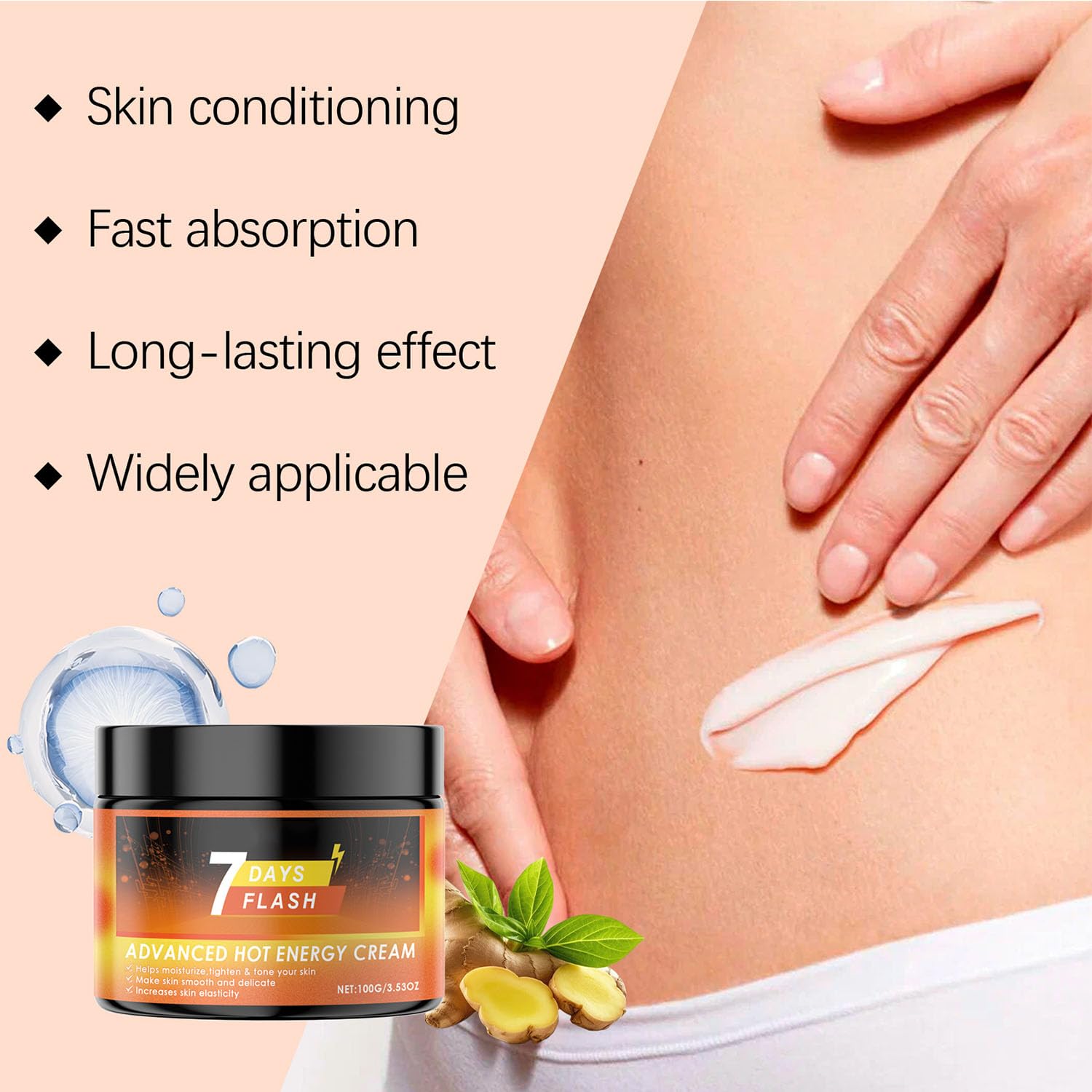 Advanced Hot Sweat Cream for Weight Loss & Detox - 7 Day Flash Sweat Enhancer for Faster Results - Premium Body Care Cream for Sauna, Workout & Post-Exercise Recovery (1)