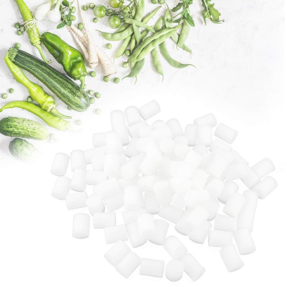 100pcs Hydroponic Sponges for Seed Starting - Reusable Planting Sponges for Greenhouse, Indoor Gardening & Hydroponic Systems - Perfect for Lettuce, Herbs & Microgreens