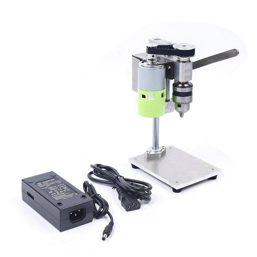 2-Speed Mini Drill Press - Compact & Portable Electric Bench Top Drill for Wood, Metal, Plastic - Perfect for Jewelry Making, Hobby Projects & DIY Crafts