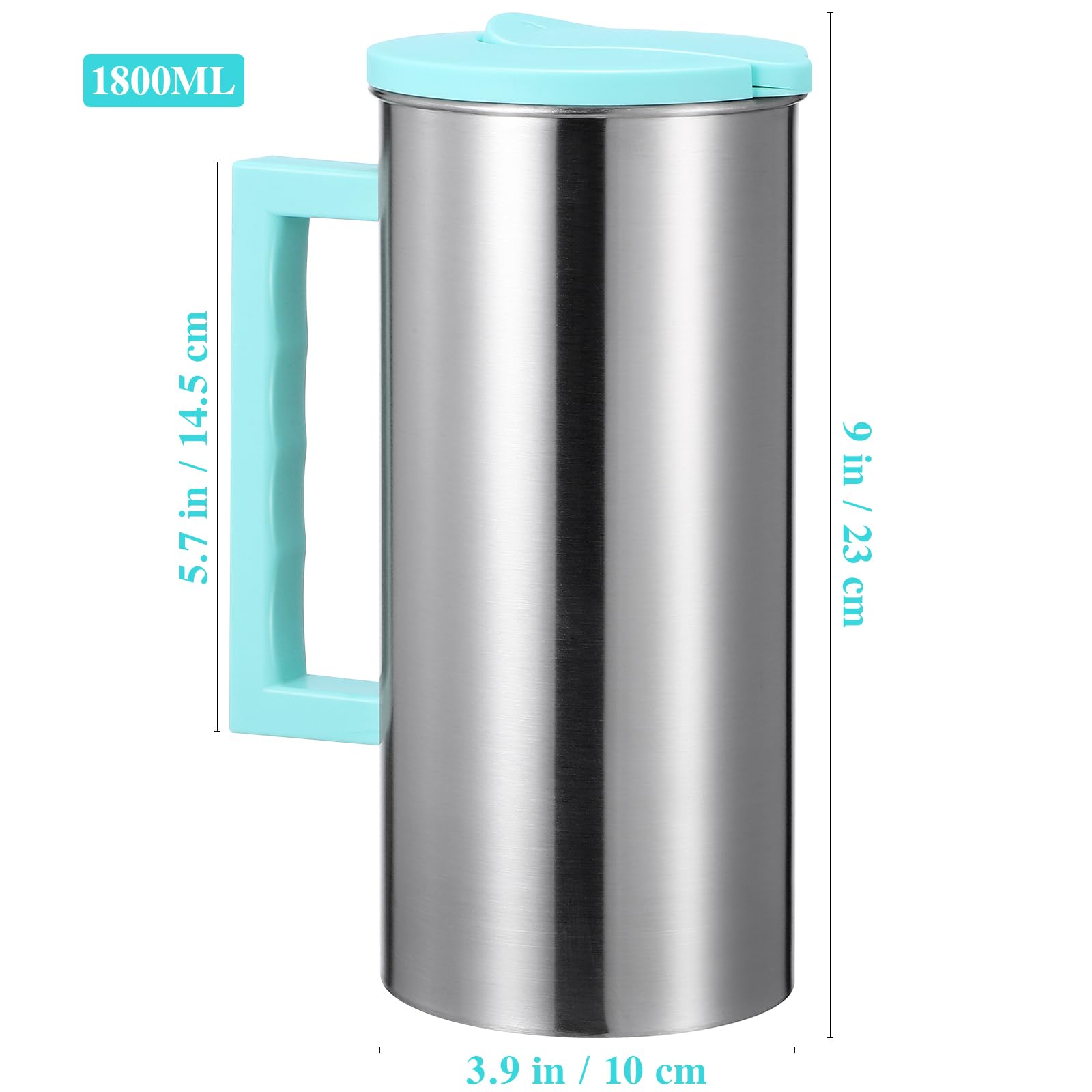 Stainless Steel Cold Brew Coffee Maker with Scale & Tea Infuser - 32oz Iced Coffee & Tea Pitcher for Refreshing Cold Brew Drinks - Perfect for Home, Office & Outdoor Use