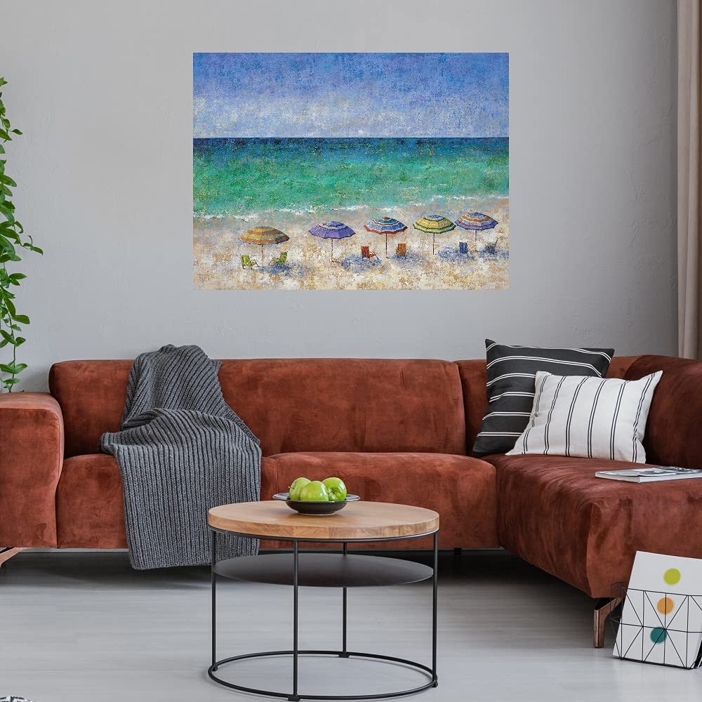 Premium Fine Art Canvas Wall Decor - South Shore I by Artist Dominick - 32x24 Inches - Ready to Hang - Perfect for Living Room, Bedroom, Office & More - Coastal & Modern Home Decor