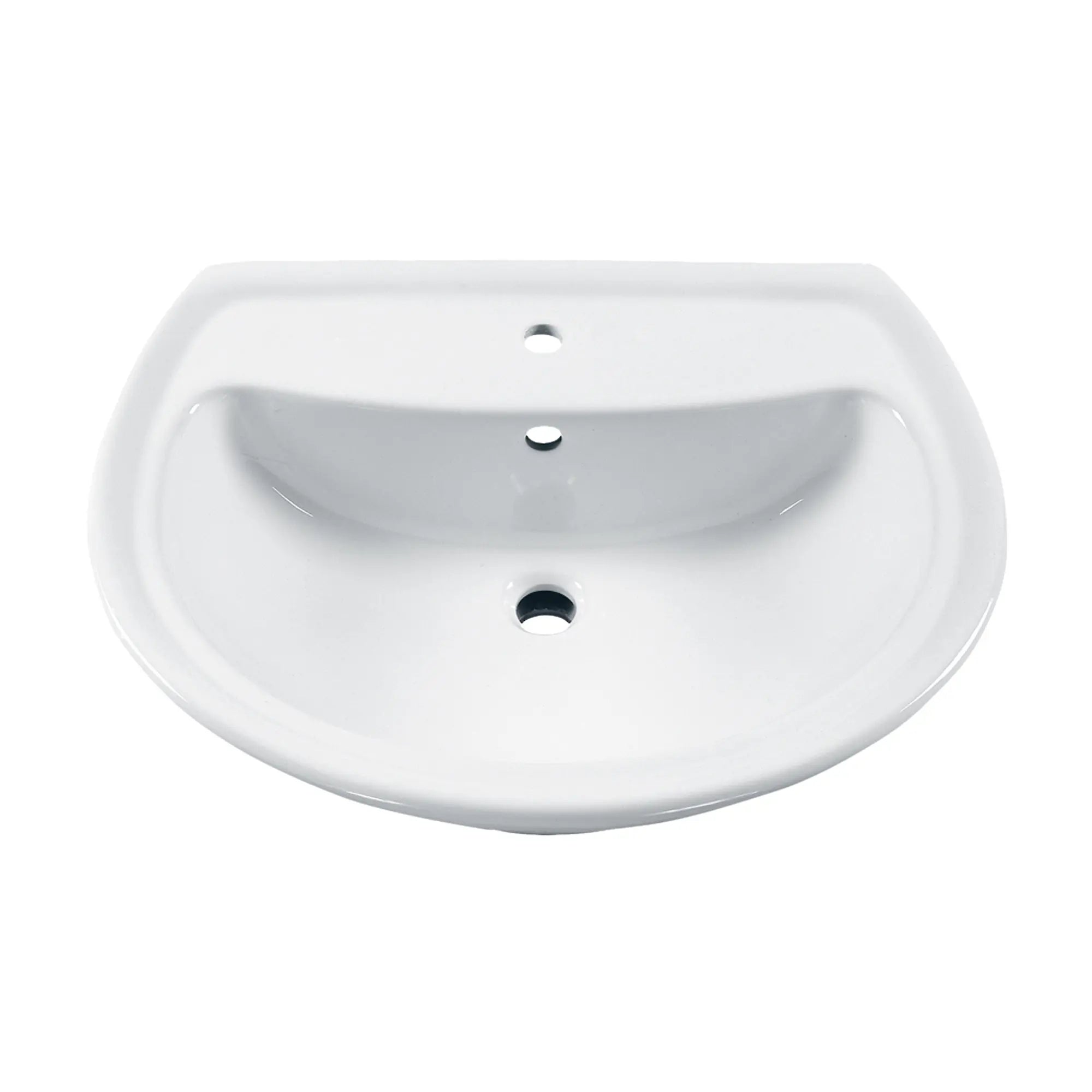 Cadet Center Hole Only Pedestal Sink Top - Modern Bathroom Vanity for Small Spaces, Perfect for Powder Rooms and Guest Baths