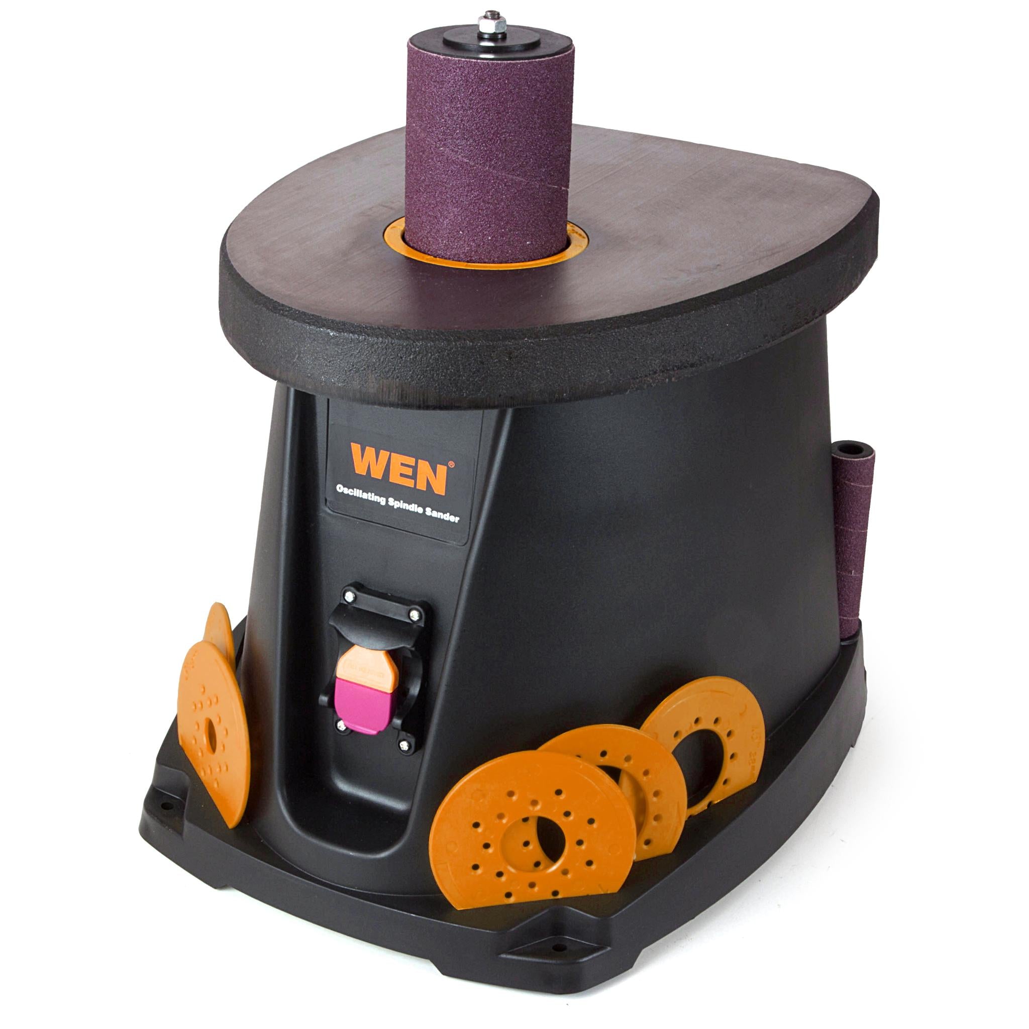 WEN AT6510 Oscillating Benchtop Spindle Sander | 1/3HP Power, 5 Sanding Sleeves | Perfect for Woodworking, DIY Projects & Furniture Making