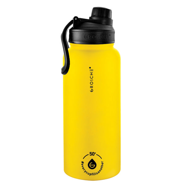 GROSCHE Chicago Stainless Steel Tea Infuser Tumbler - 20oz Insulated Travel Mug for Hot & Cold Beverages - Perfect for Office, Gym, and Outdoor Adventures