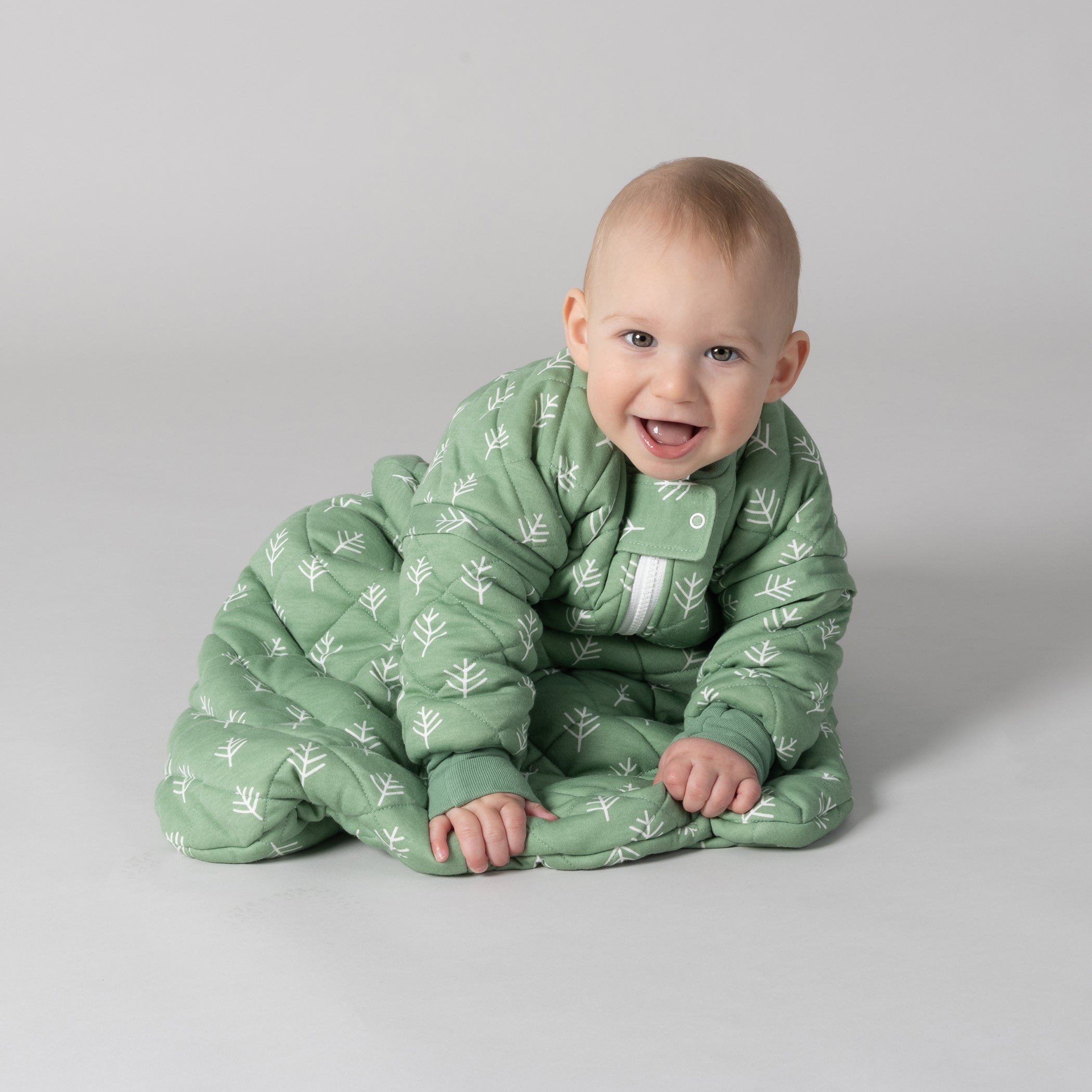 Nordic 3.5 TOG Convertible Baby Sleep Sack - Breathable Cotton Sleeping Bag for Infants & Toddlers (Forest Green) - Perfect for Nursery, Daycare & Travel