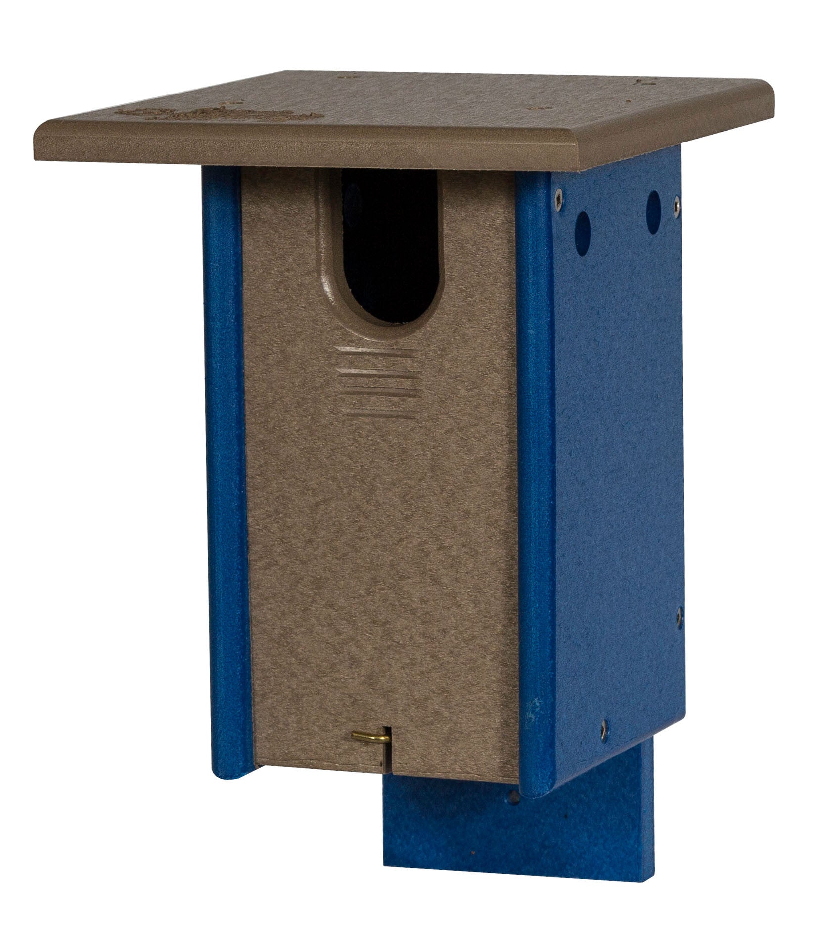 Eco-Friendly Sparrow-Resistant Bluebird House - 100% Recycled Poly Post Mount Birdhouse for Garden & Backyard Bird Watching