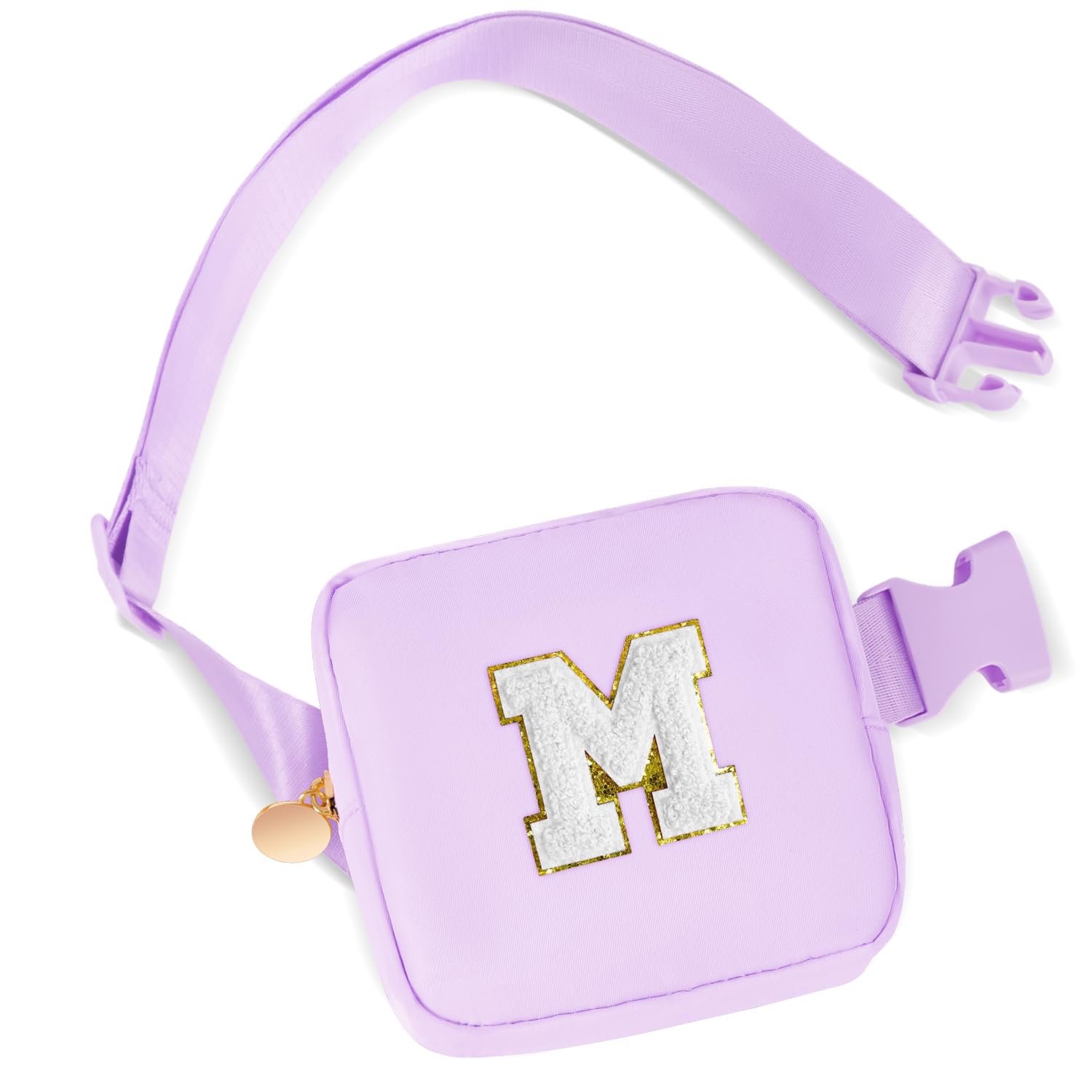 Mini Belt Bag Fanny Pack - Small Crossbody Bag with Initials, Cute Birthday Gift for Teenager Girls, Trendy Accessory for Teens (Lavender) - Perfect for School, Travel & Outdoor Activities