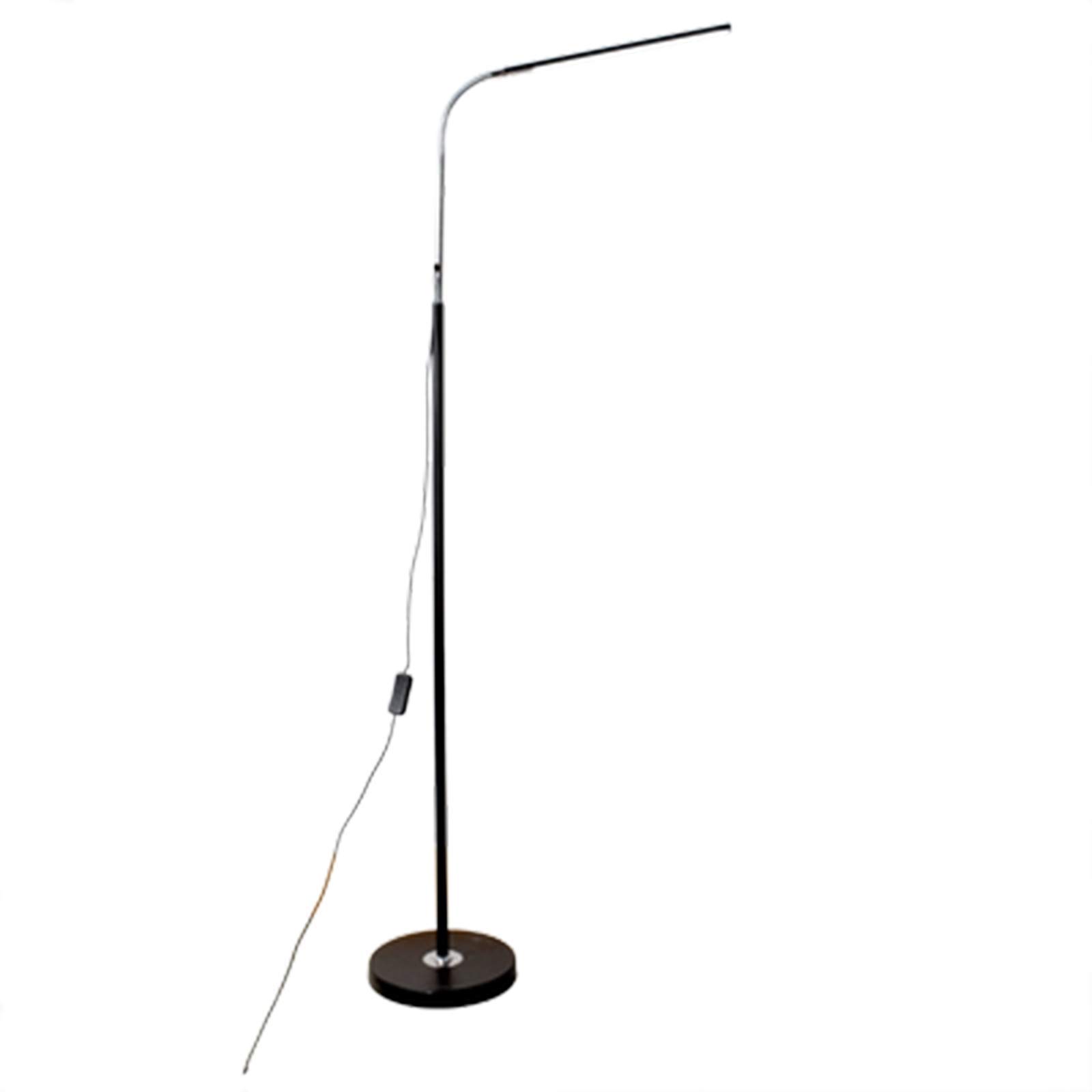 UWY Modern Simple Floor Lamp with Touch Control & Eye Protection - Adjustable Black Aluminum Alloy LED Reading Light for Living Room, Bedroom, Office