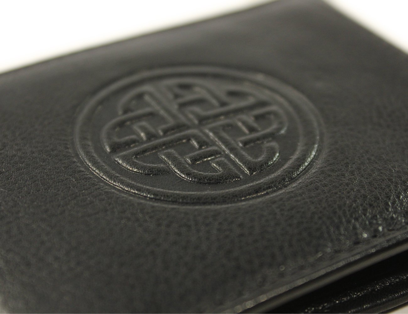 Authentic Irish Leather Money Clip & Bifold Wallet - Handcrafted Celtic Eternity Knot Design - 100% Genuine Leather Made in Ireland - Perfect for St. Patrick's Day Gifts & Irish Heritage Celebrations