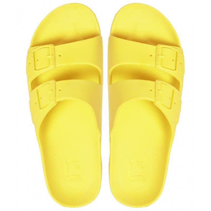 **Cute Unisex Kids' Sandals - Bright Yellow Fluo for Boys & Girls - Perfect for Beach, Pool & Summer Play**
