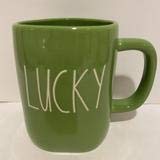 Rae Dunn LUCKY Ceramic Mug for Saint Patrick's Day - Irish Themed Coffee Cup - Perfect for Holiday Gifts, Home Decor & Coffee Lovers