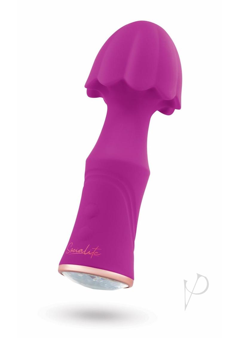 Bodywand Socialite Pacha Rechargeable Silicone Massage Wand - Purple & Gold | Powerful Personal Massager for Relaxation & Muscle Relief | Perfect for Home Spa, Self-Care & Couples Use
