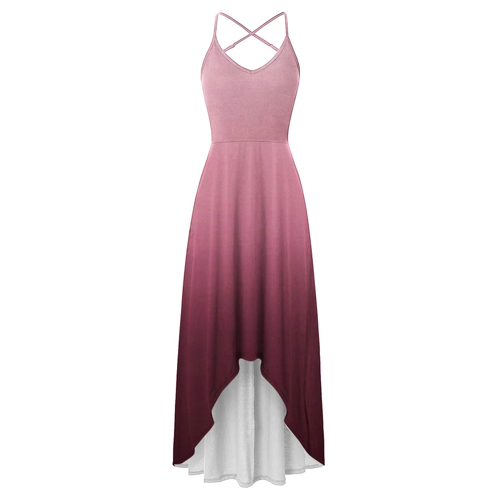 ETHKIA Women's Sleeveless Sling Casual Print Dress - Flowy Summer Dress for Women, Beach Cover Up, Vacation Outfit, Party Wear & Everyday Casual Dress