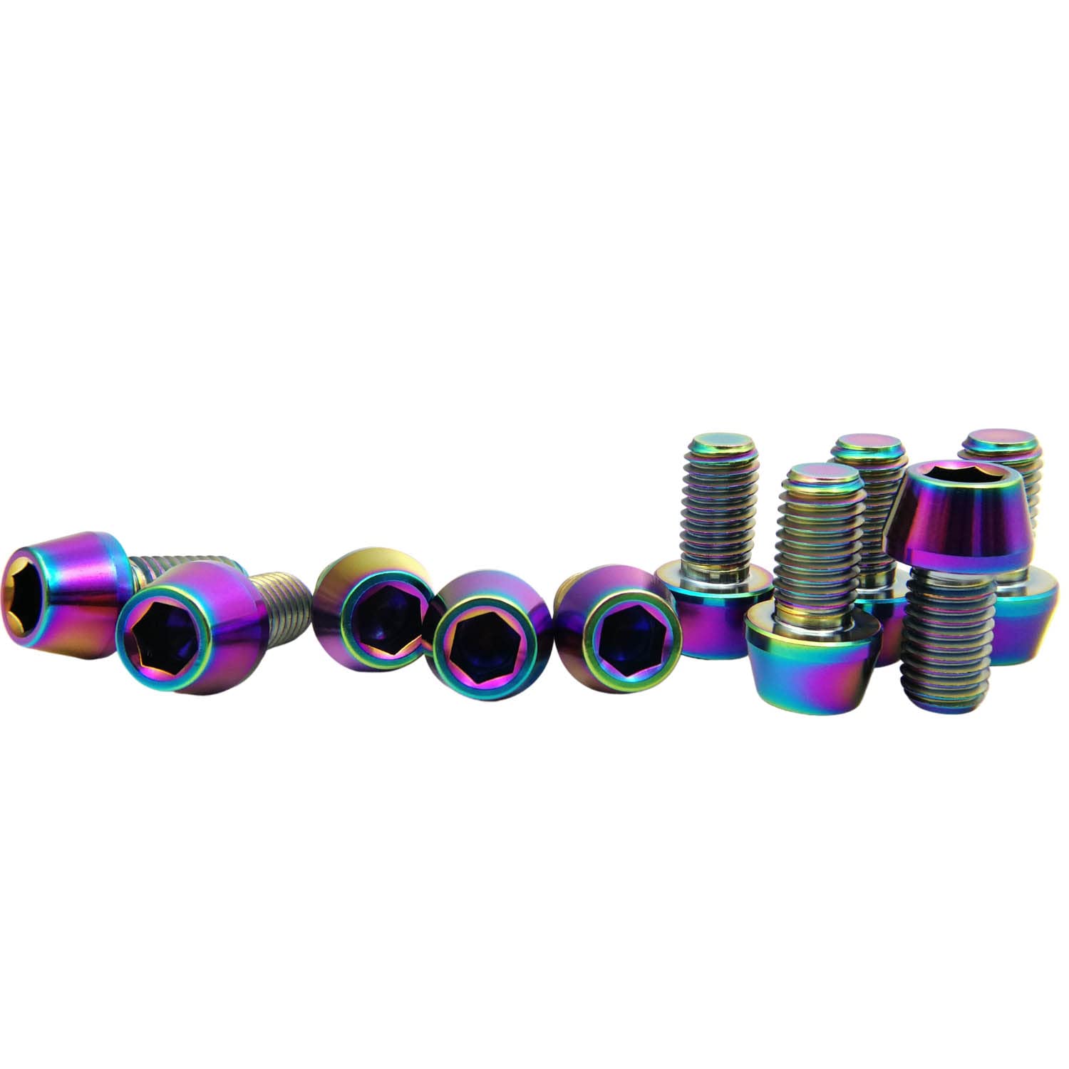 Rainbow Titanium M8 Bolts 5Pcs - Bike Stem Screws for Cycling