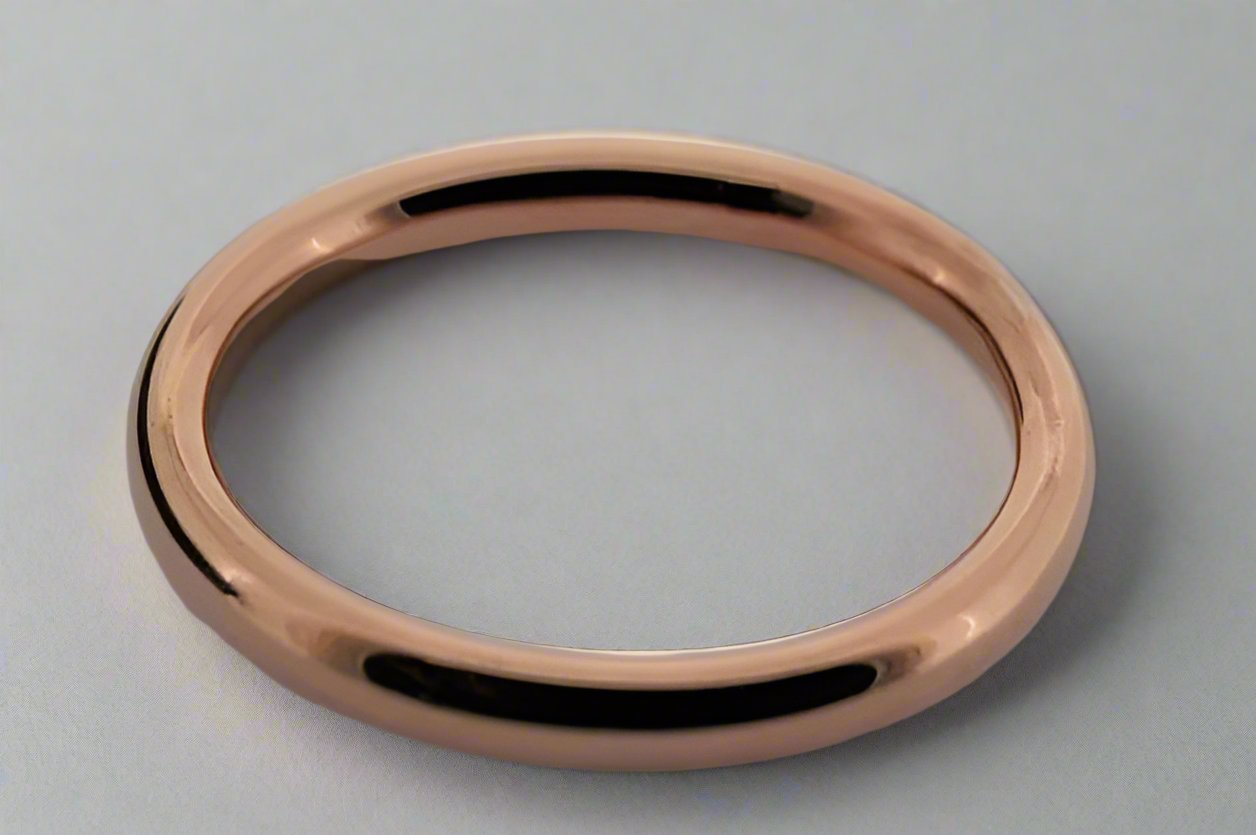 Elegant Oval Tubular Copper Bangle Bracelet for Women - Perfect for Casual Wear, Parties & Gifts
