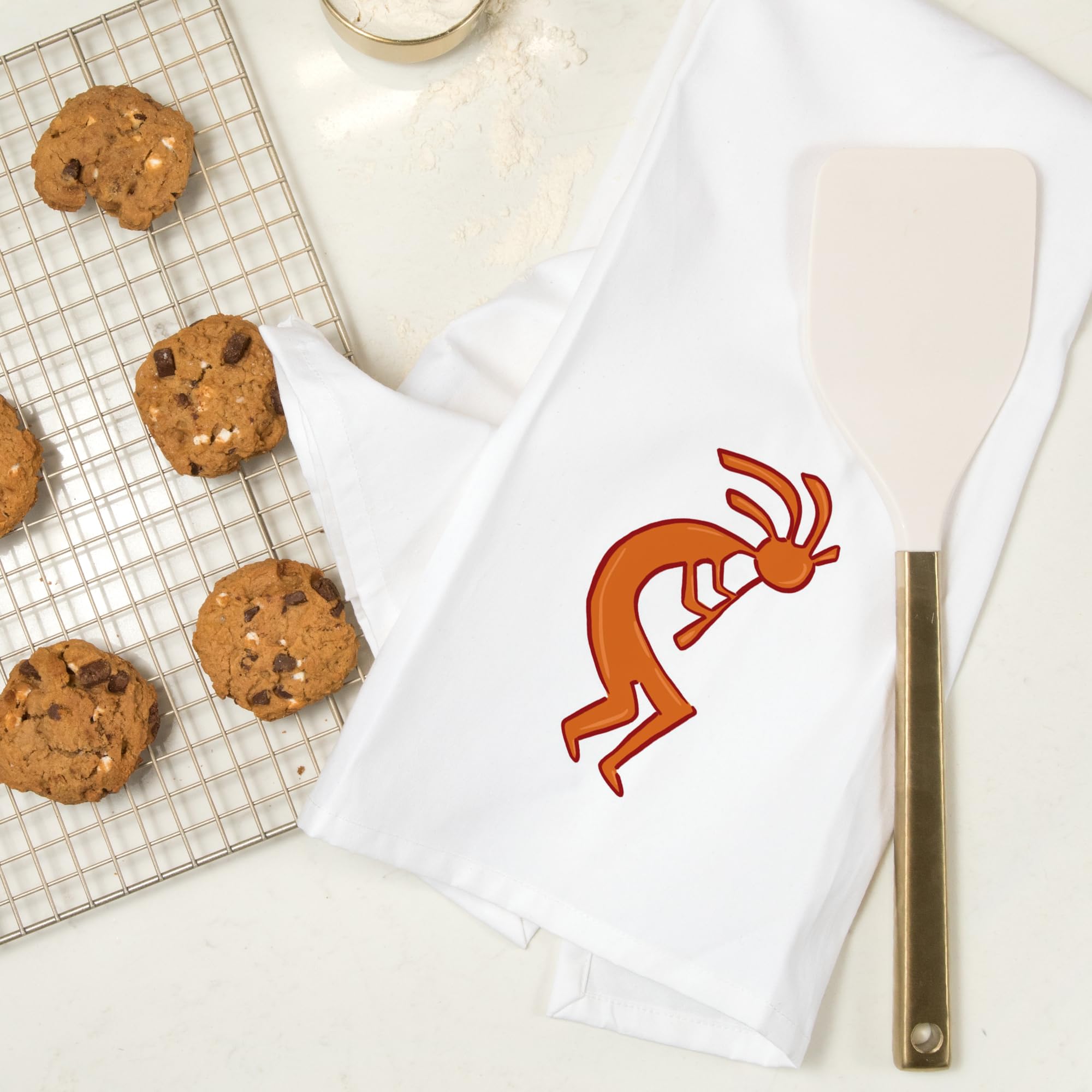 Lantern Press Kokopelli 100% Cotton Tea Towel - Decorative Hand Towel for Kitchen & Home Decor | Perfect for Drying Dishes, Gift Giving & Southwestern Style Decor