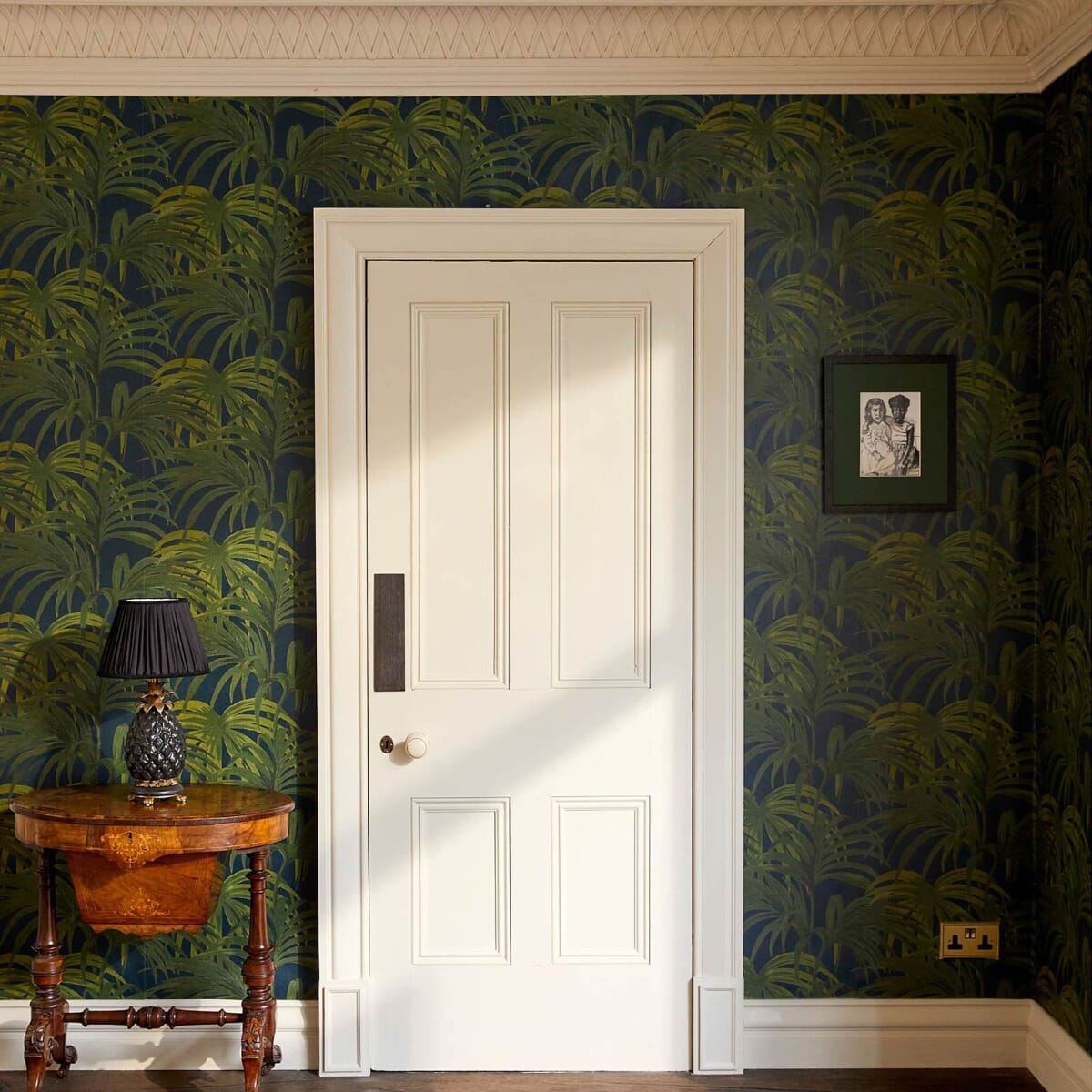 PALMERAL Midnight & Green Wallpaper - Premium Peel & Stick Wallpaper for Bedroom, Living Room, and Home Decor