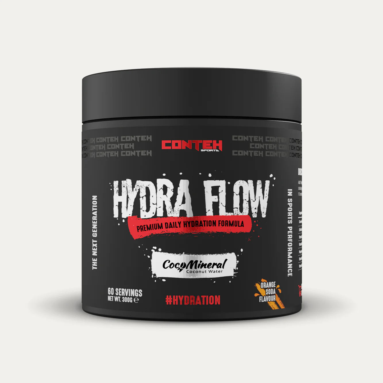 Conteh Sports Hydra Flow Daily Hydration Powder - 300g Electrolyte Drink Mix for Athletes & Active Lifestyles - Perfect for Workouts, Running & Outdoor Activities