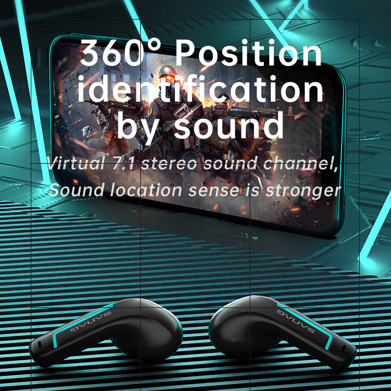 H2S PRO Stereo Noise Cancelling Wireless Bluetooth Gaming Earbuds - Perfect for Online Gaming, Work Calls & Music Listening