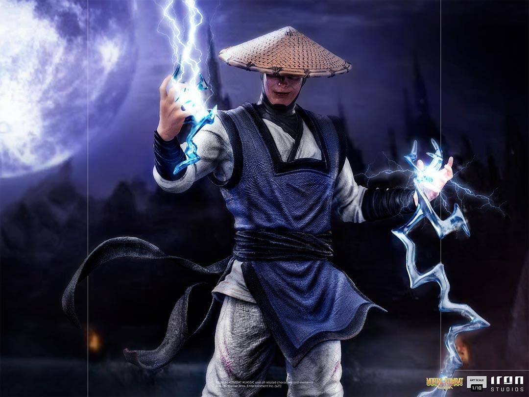 Iron Studios Mortal Kombat Raiden BDS Art Scale Statue 1/10 - Premium Collectible Figure for Gamers & Fans | Perfect for Display, Gaming Room Decor, and Gift for Fighting Game Enthusiasts