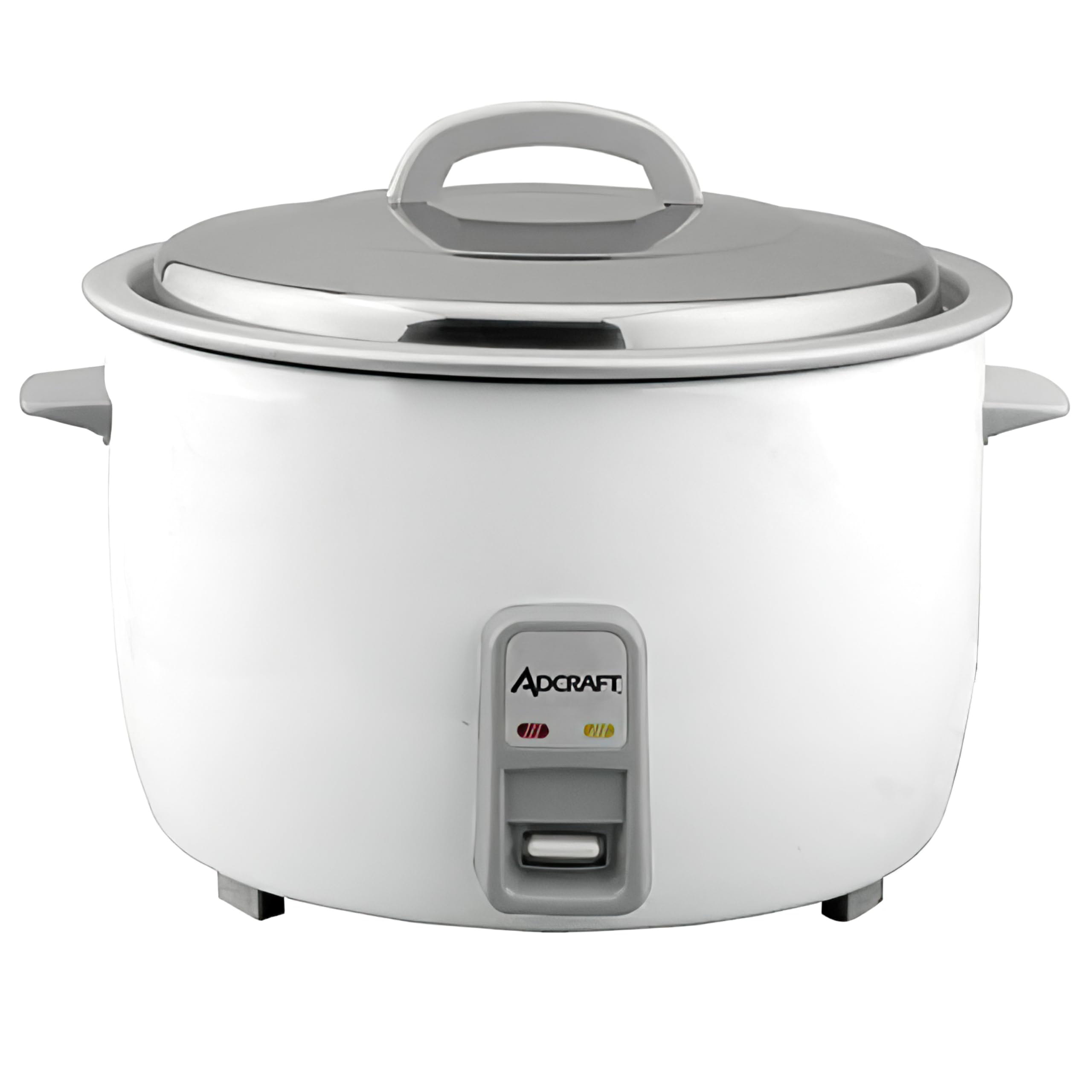 Adcraft 25-Cup Commercial Heavy Duty Electric Rice Cooker with Oversized Fork - Stainless Steel Lid & Aluminum Interior - Perfect for Catering, Restaurants, and Large Gatherings