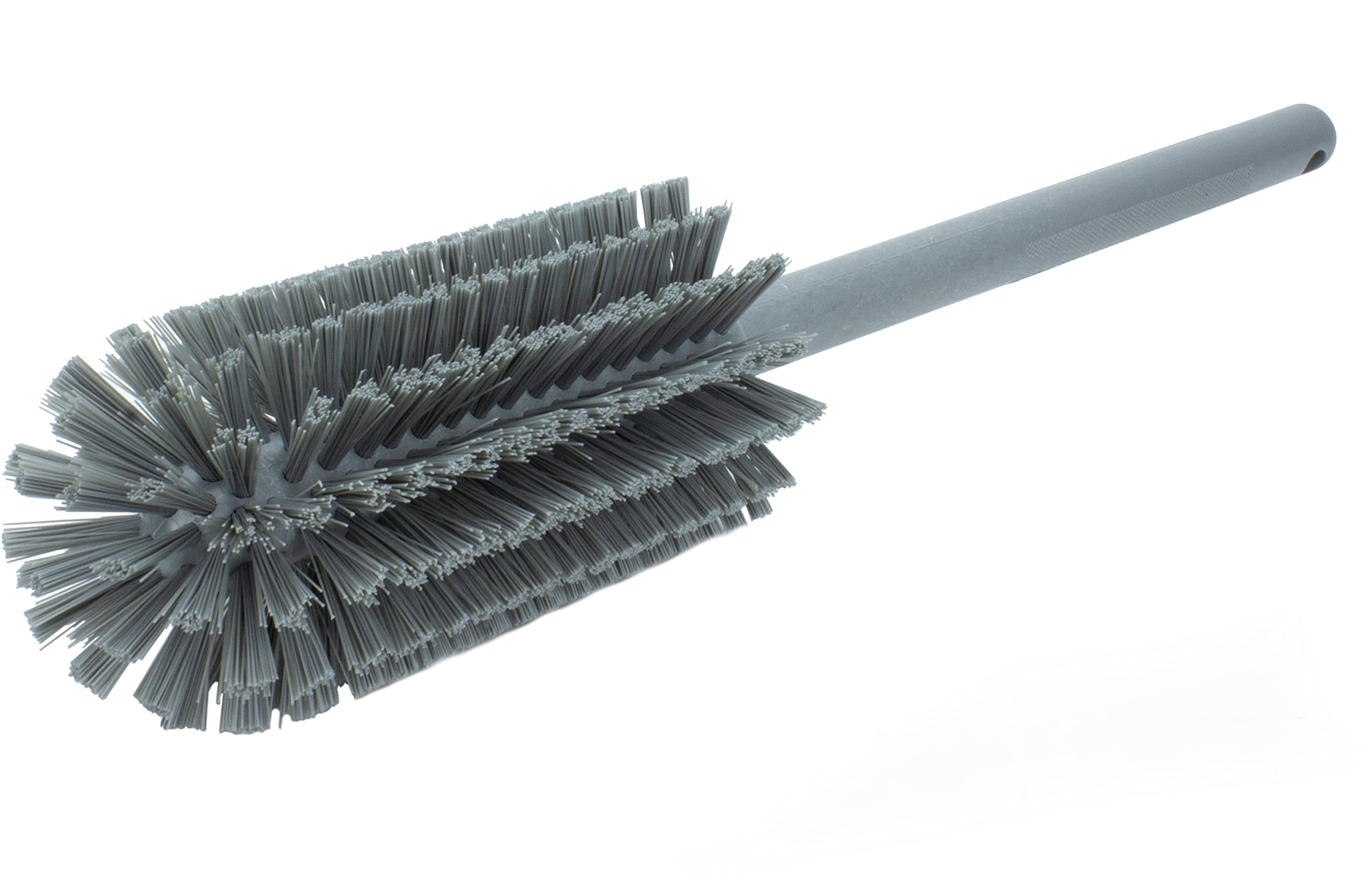 SPARTA Scrub Brush Bottle Brush - 16 Inch Dishwasher Safe Cleaning Brush with Hanging Hole - Plastic Gray Brush for Bottles, Cups, Mugs & Kitchenware - Perfect for Home, Office & Commercial Use