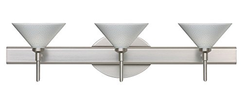 Kona Collection 3-Light LED Wall Sconce - Modern Flush Mount Fixture for Bedroom, Hallway & Living Room Lighting (Model: 3SW-282453-LED-SN)